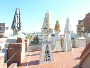 Chimneys on rooftop of Pallau Guell